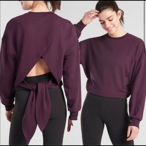 Athleta Yoga Tie Back Sweatshirt